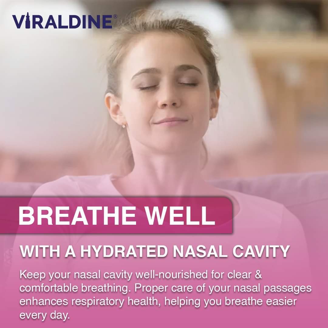 Breathe Well - With a Hydrated Nasal Cavity - keep your nasal cavity well-nourished for clear & comfortable breathing. Proper care of your nasal passages enhances respiratory health, helping you breathe easier every day