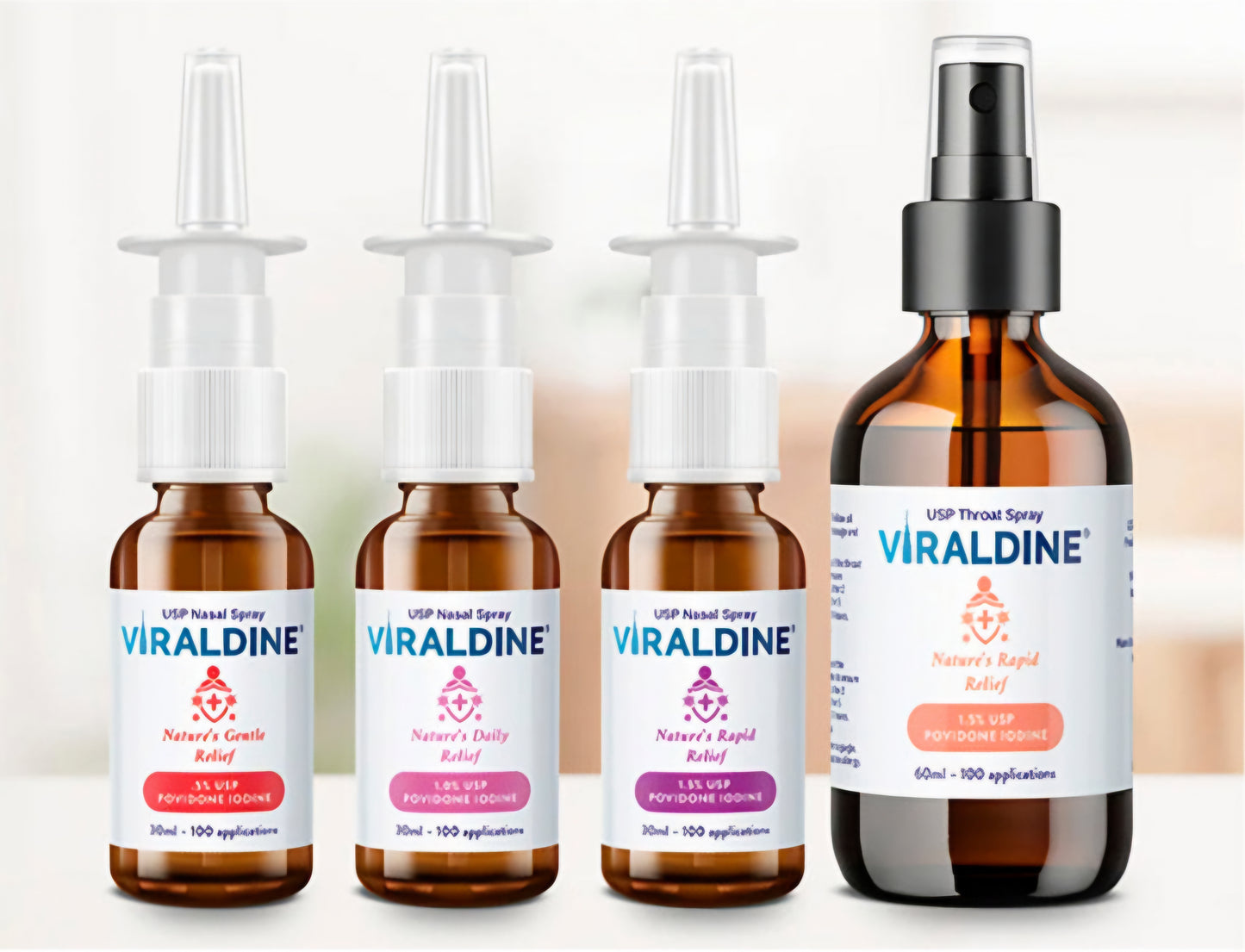 Viraldine 1.5% Antiviral Povidone Iodine Nasal Spray