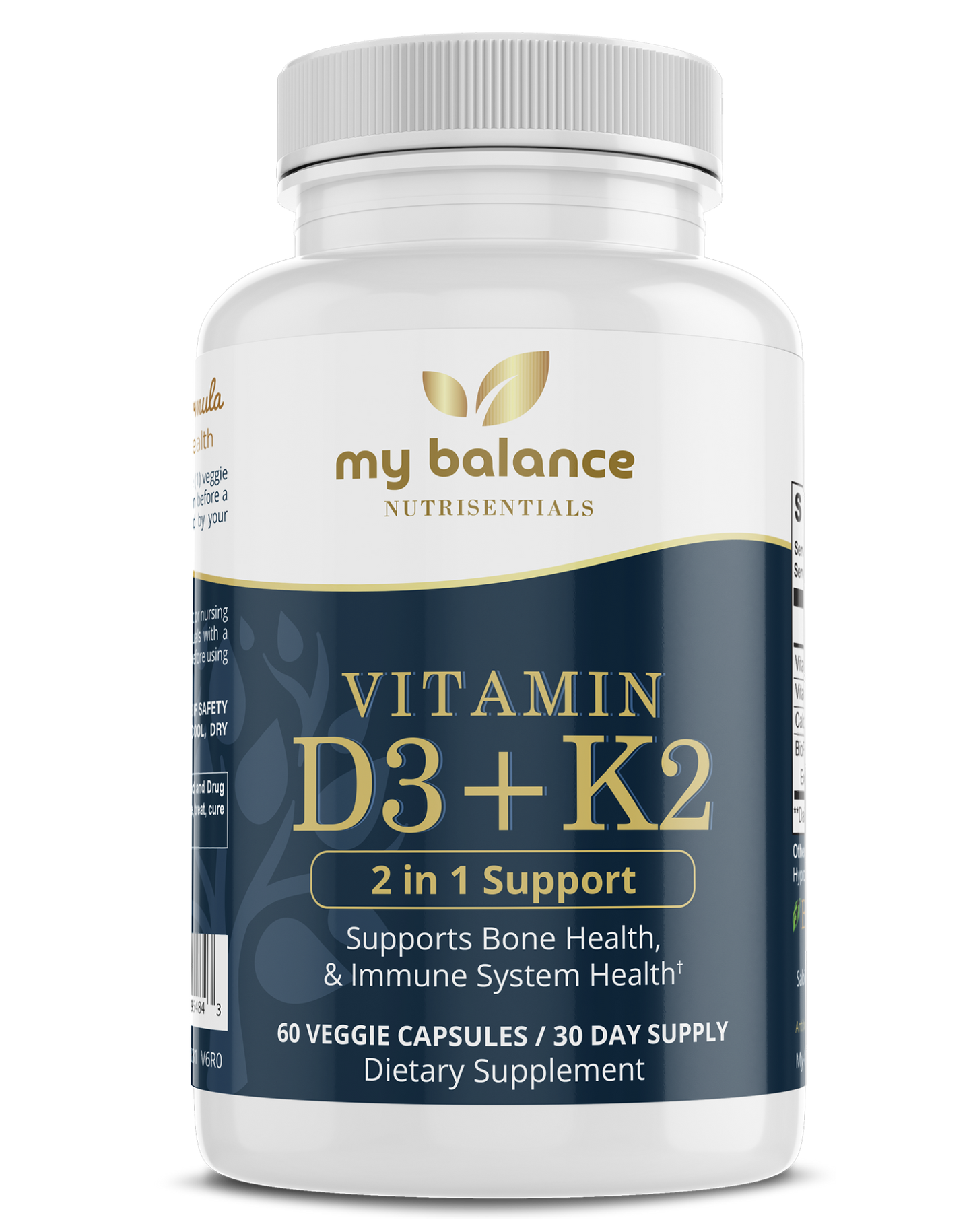 Vitamin D3 & K2 Supplement For Natural Immune Support "Happy Vitamin"