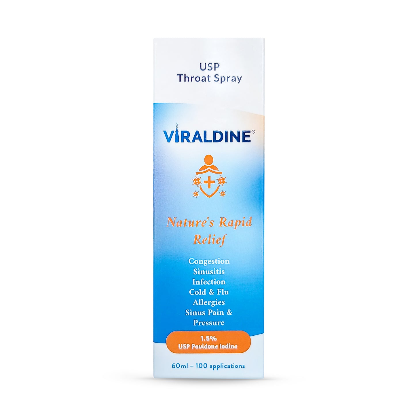 1.5 % Povidone Iodine Throat Spray Formula 100 Applications