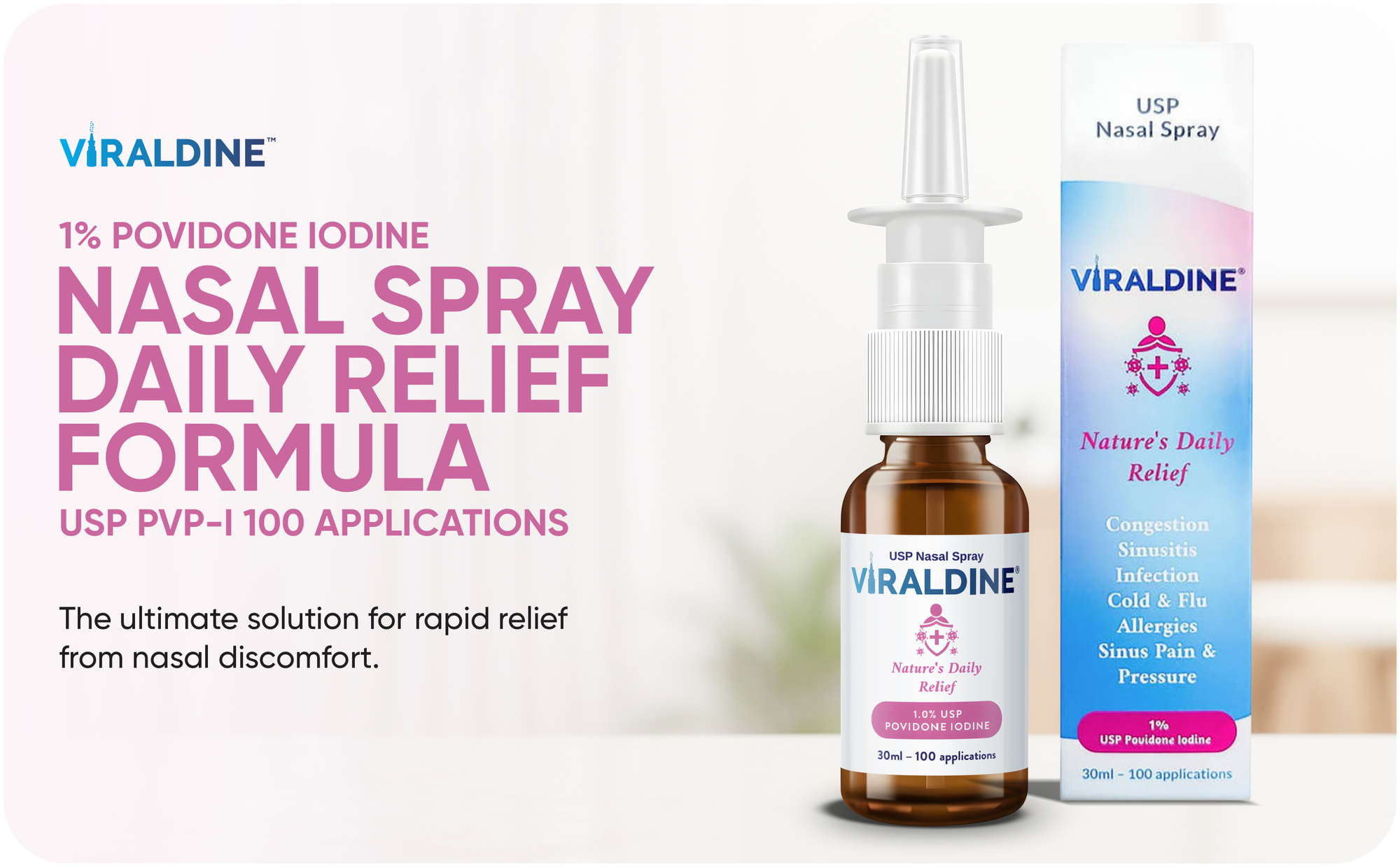 Viraldine | Trusted Povidone-Iodine Nasal Sprays & Throat Care