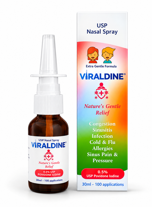 Viraldine .5% Povidone Iodine Nasal Spray Congestion Relief