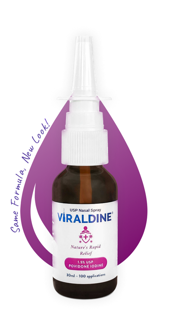 Viraldine | 1.5 % Povidone-Iodine Moisturizing Nasal Spray 100 Applications